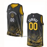 Camiseta Golden State Warriors Jonathan Kuminga NO 00 Ciudad 2022-23 Negro