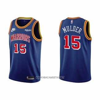 Camiseta Golden State Warriors Mychal Mulder NO 15 75th Anniversary Azul