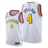 Camiseta Golden State Warriors Omari Spellman NO 4 Classic Edition Blanco