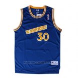 Camiseta Golden State Warriors Stephen Curry NO 30 Retro Azul2