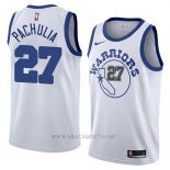 Camiseta Golden State Warriors Zaza Pachulia NO 27 Hardwood Classic 2018 Blanco