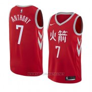 Camiseta Houston Rockets Carmelo Anthony NO 7 Ciudad 2018 Rojo