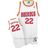 Camiseta Houston Rockets Clyde Drexler NO 22 Retro Blanco