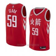 Camiseta Houston Rockets Gary Clark NO 59 Ciudad 2018 Rojo