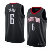 Camiseta Houston Rockets Gary Clark NO 6 Statement 2018 Negro