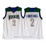 Camiseta Huskies Lonzo Ball NO 2 Blanco