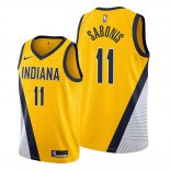 Camiseta Indiana Pacers Domantas Sabonis NO 11 Statement Edition Amarillo