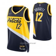 Camiseta Indiana Pacers Oshae Brissett NO 12 Ciudad 2021-22 Azul