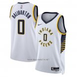 Camiseta Indiana Pacers Tyrese Haliburton NO 0 Icon 2022-23 Blanco