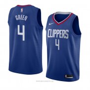 Camiseta Los Angeles Clippers Jamychal Verde NO 4 Icon 2018 Azul