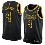 Camiseta Los Angeles Lakers Alex Caruso NO 4 Ciudad 2018 Negro