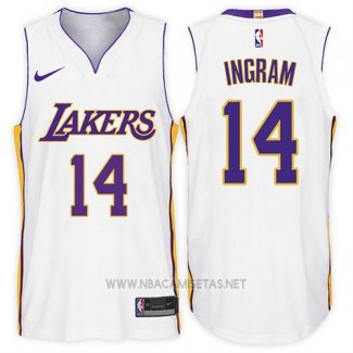Camiseta Los Angeles Lakers Brandon Ingram NO 14 2017-18 Blanco