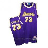 Camiseta Los Angeles Lakers Dennis Rodman NO 73 Retro Violeta