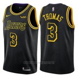 Camiseta Los Angeles Lakers Isaiah Thomas NO 3 Ciudad 2018 Negro