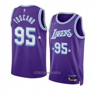 Camiseta Los Angeles Lakers Juan Toscano-Anderson NO 95 Ciudad 2021-22 Violeta