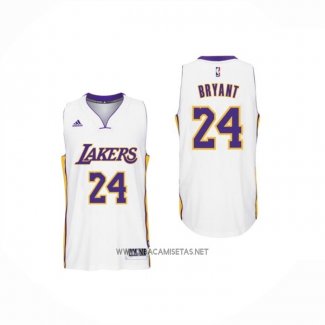 Camiseta Los Angeles Lakers Kobe Bryant NO 24 Blanco