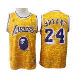 Camiseta Los Angeles Lakers Kobe Bryant NO 24 Bryant Mitchell & Ness Amarillo
