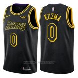 Camiseta Los Angeles Lakers Kyle Kuzma NO 0 Ciudad Negro