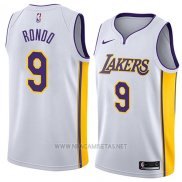 Camiseta Los Angeles Lakers Rajon Rondo NO 9 Association 2018 Blanco