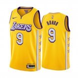 Camiseta Los Angeles Lakers Rajon Rondo NO 9 Ciudad Edition Amarillo