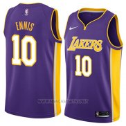 Camiseta Los Angeles Lakers Tyler Ennis NO 10 Statement 2018 Violeta