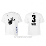 Camiseta Manga Corta Dwyane Wade All Star 2019 Miami Heat Blanco