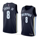 Camiseta Memphis Grizzlies James Ennis III NO 8 Icon 2018 Azul