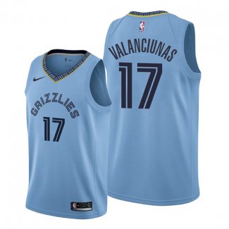 Camiseta Memphis Grizzlies Jonas Valanciunas NO 17 Statement Azul