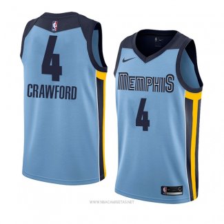 Camiseta Memphis Grizzlies Markel Crawford NO 4 Statement 2018 Azul