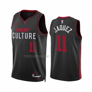 Camiseta Miami Heat Jaime Jaquez JR. NO 11 Ciudad 2023-24 Negro