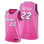 Camiseta Miami Heat Jimmy Butler NO 22 Earned 2019 Rosa