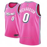 Camiseta Miami Heat Josh Richardson NO 0 Earned 2018-19 Rosa