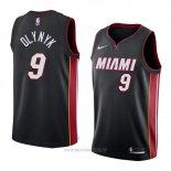 Camiseta Miami Heat Kelly Olynyk NO 9 Icon 2018 Negro