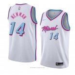 Camiseta Miami Heat Malik Newman NO 14 Ciudad 2018 Blanco