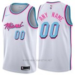 Camiseta Miami Heat Nike Personalizada 2017-18 Blanco