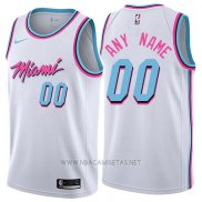 Camiseta Miami Heat Nike Personalizada 2017-18 Blanco