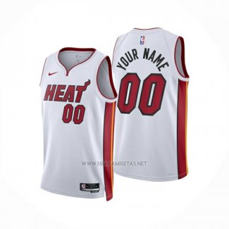 Camiseta Miami Heat Personalizada Association 2024-25 Blanco