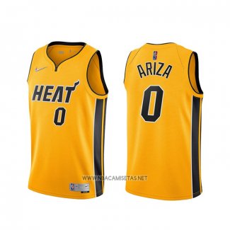 Camiseta Miami Heat Trevor Ariza NO 0 Earned 2020-21 Oro