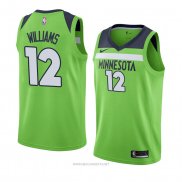 Camiseta Minnesota Timberwolves C. J. Williams NO 12 Statement 2018 Verde