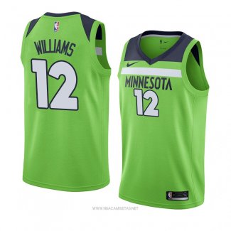 Camiseta Minnesota Timberwolves C. J. Williams NO 12 Statement 2018 Verde