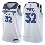 Camiseta Minnesota Timberwolves Karl-Anthony Towns NO 32 2017-18 Blanco