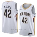 Camiseta New Orleans Pelicans Alexis Ajinca NO 42 Association 2018 Blanco