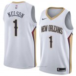 Camiseta New Orleans Pelicans Jameer Nelson NO 1 Association 2018 Blanco