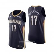 Camiseta New Orleans Pelicans Jonas Valanciunas NO 17 Icon Autentico Azul