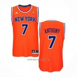 Camiseta New York Knicks Carmelo Anthony NO 7 Naranja