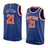 Camiseta New York Knicks Damyean Dotson NO 21 Icon 2018 Azul