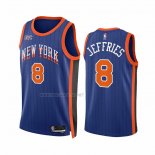 Camiseta New York Knicks Daquan Jeffries NO 8 Ciudad 2023-24 Azul