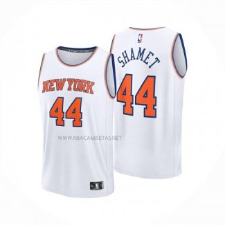 Camiseta New York Knicks Landry Shamet NO 44 Association 2025-26 Blanco