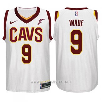 Camiseta Nino Cleveland Cavaliers Dwyane Wade NO 9 Association Goodyear 2017-18 Blanco