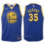 Camiseta Nino Golden State Warriors Kevin Durant NO 35 2017-18 Azul